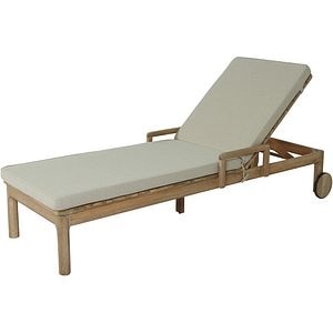 Perna pentru sezlong GOODHOME, 197 x 65 x 6 cm, poliester, bej