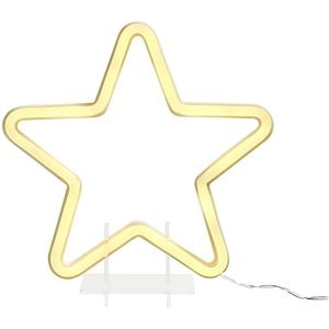 Decoratiune luminoasa Stea, 19 cm, lumina calda, alb