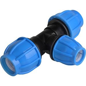 Teu compresiune redus, 40 x 32 x 40 mm, polietilena, negru