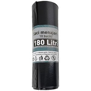 Saci menajeri, 10 bucati, 180 l, negru