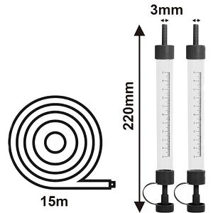 Furtun nivel apa OPP1, 15 m, plastic, transparent