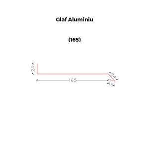 Glaf Exterior, Alb, Aluminiu, 150 x 16,5 cm  BRAVO