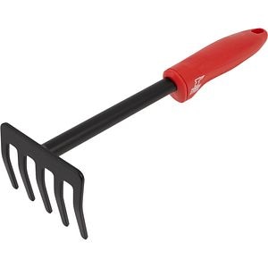 Mini grebla FORGE STEEL, otel, rosu-negru