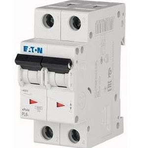 Disjunctor Eaton PL6-C10/2, 2P, 10A, 6Ka, C