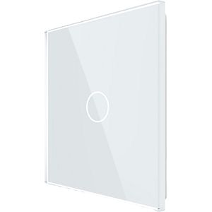 Panou sticla LIVOLO VL-P701-2W, intrerupator, alb