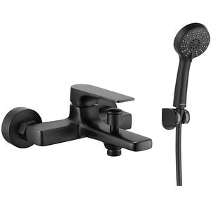 Baterie cada-dus CASABLANCA Plato PLT11, monocomanda, set de dus, alama, negru