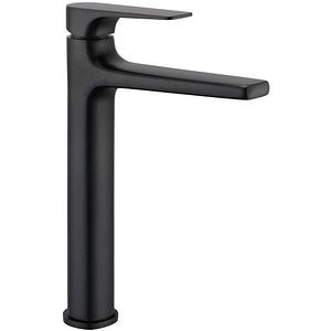 Baterie lavoar CASABLANCA Plato PLT2H, pipa inalta, ventil click-clack, alama sanitara, negru