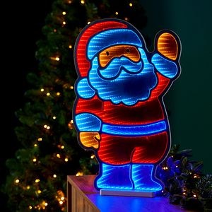 Figurina luminoasa Mos Craciun Infinity, 423 led-uri, 60 cm, multicolor