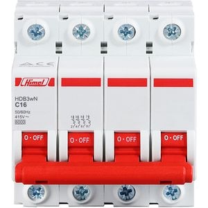 Siguranta automata HIMEL, 4P, 16A, curba C, 4.5kA