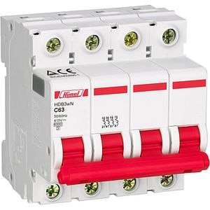 Siguranta automata HIMEL, 4P, 63A, curba C, 4.5kA