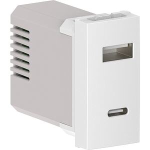 Priza USB HIMEL, interior, IP20, 1 modul, negru