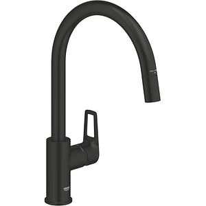 Baterie bucatarie GROHE Start Loop 305562430, dus extractibil, negru mat