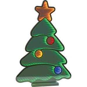 Decoratiune luminoasa brad craciun Infinity, 60cm