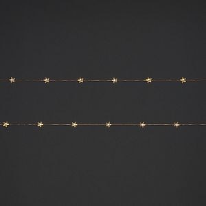 Ghirlanda luminoasa stele, 20 LED, iluminare alb cald