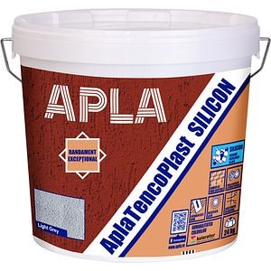 Tencuiala decorativa Apla Tencoplast silicon BO1.5 Light Grey, 24Kg