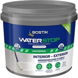 Membrana hidroizolanta Bostik Waterstop, transparent, 0.7 L