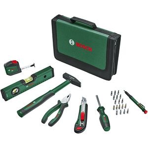 Set scule de mana universale BOSCH, 25 piese, verde/negru