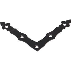 Coltar plat deco DMX, 100 x 100 x 15 x 2 mm, otel, negru