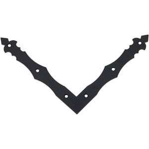 Coltar plat deco DMX, 200 x 200 x 30 x 3 mm, otel, negru