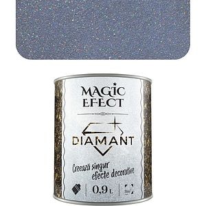 Vopsea cu efect de dune de nisip Magic Effect Diamant C01, pensula inclusa, argintiu, 0.9L