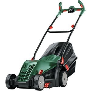 Masina de tuns gazon BOSCH, UniversalRotak 37-570, Electrica, 1400W, latime taiere 37 cm, cos 40L, negru-verde
