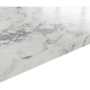 Blat bucatarie GOODHOME, 300 x 62 x 3.8 cm, PAL, alb/gri quartz piatra naturala
