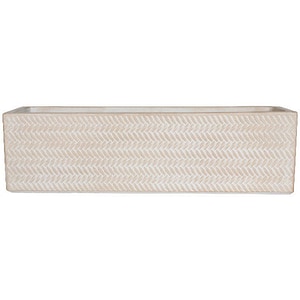 Jardiniera flori VERVE, lut, 60 x  17 cm, bej