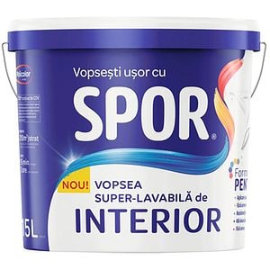 Vopsea superlavabila pentru interior SPORT, alb, 15 l
