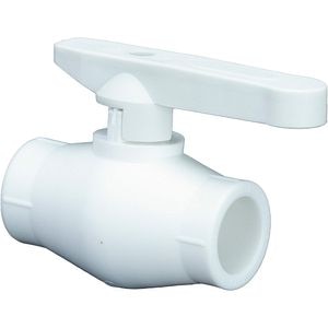 Robinet sferic, 40 mm, polipropilena, alb