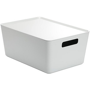 Cutie cu capac 32 x 24 x 14 cm, 10l, plastic, alb