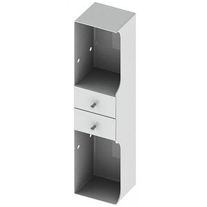 Etajera baie NIKIPLAST-M 03243, PVC, 13 x 11 x 55 cm, alb