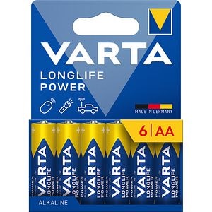 Baterii VARTA Long Life Power, AA, 1.5V, 6 bucati
