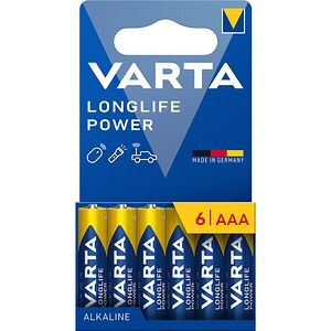 Baterii VARTA Long Life Power, AAA, 1.5V, 6 bucati