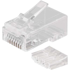Conector Mufa retea EMOS UTP RJ45 CAT6, transparent