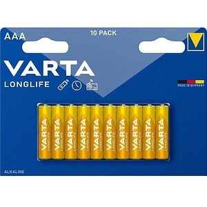Baterii alcaline VARTA Longlife Power AAA, 10 bucati