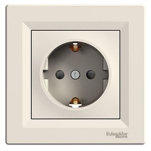 Priza simpla 2P+E 16A obt crem