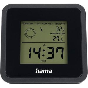 Statie HAMA 185890, Termometru, Higrometru, negru