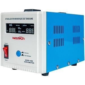 Stabilizator tensiune monofazat cu servomotor Westech MSER-1000, 1000VA (750W)