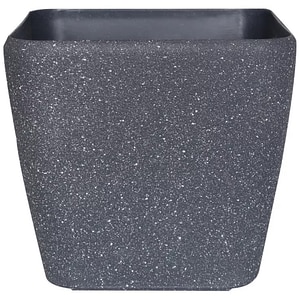 Ghiveci flori VERVE, plastic, 35 x 35 x 33 cm, negru