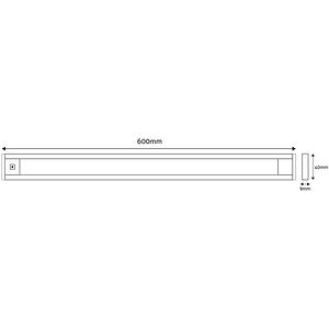 Rigleta Led 9W 4000K Senz. X2