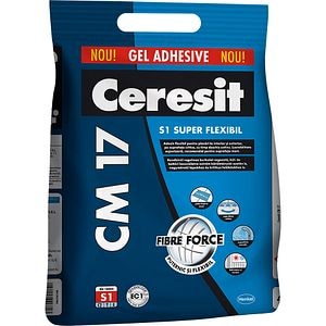 Adeziv super flexibil pentru gresie si faianta CERESIT CM 17, gri, interior/exterior, 5 kg