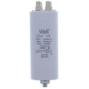 Condensator pornire motor WELL, 400V, 25uF, cu pin