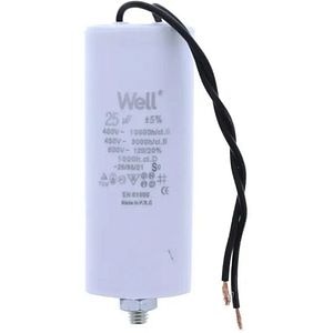 Condensator pornire motor WELL, 400V, 25uF, cu fir
