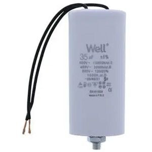Condensator pornire motor WELL, 400V, 35uF, cu fir