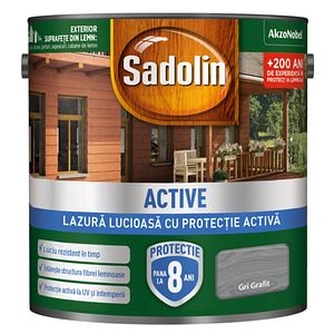 Lazura lucioasa, gri grafit, 5L • Sadolin