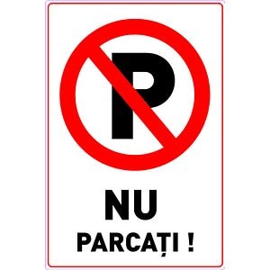Indicator Nu Parcati, 30x20 cm