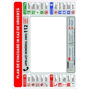 Indicator Plan Evacuare 40x30 cm BI