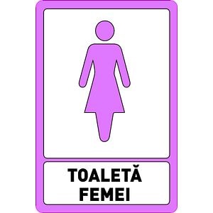 Indicator Toaleta Femei, 14.5x10cm PVC