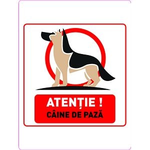 Indicator Caine de paza, 20x15 cm BI