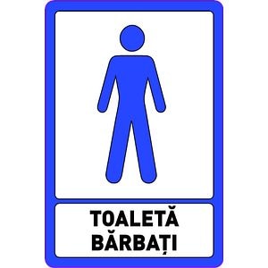 Indicator Toaleta Barbati, 14.5x10cm PVC